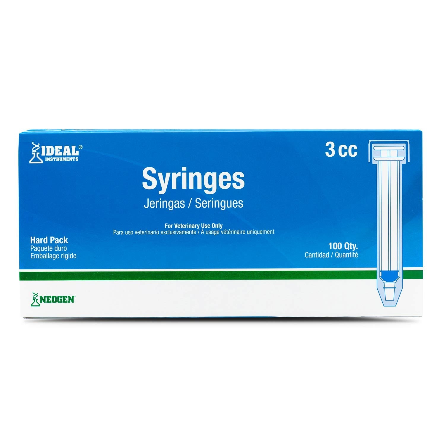 Ideal Luer Slip Disposable Veterinary Syringes with Clear Graduations