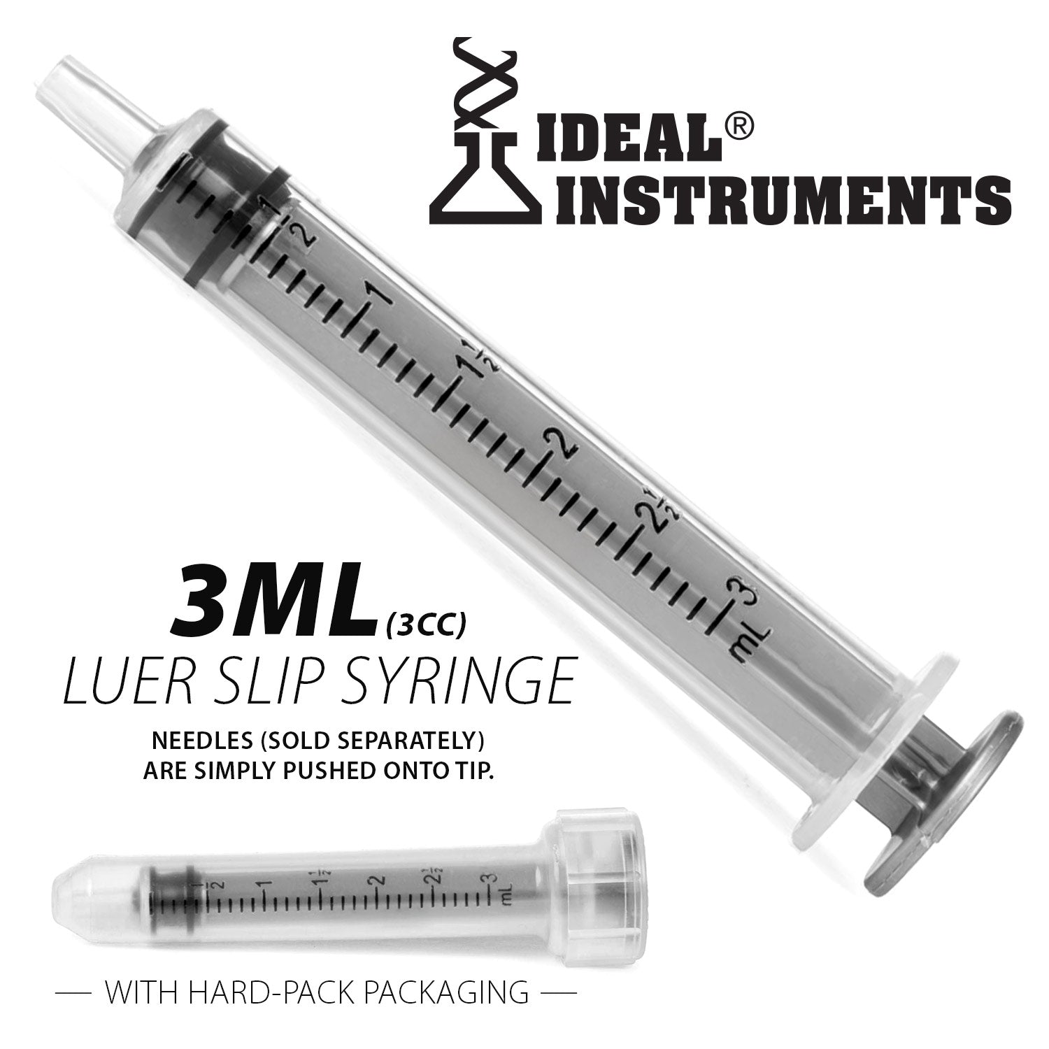 Ideal Luer Slip Disposable Veterinary Syringes with Clear Graduations