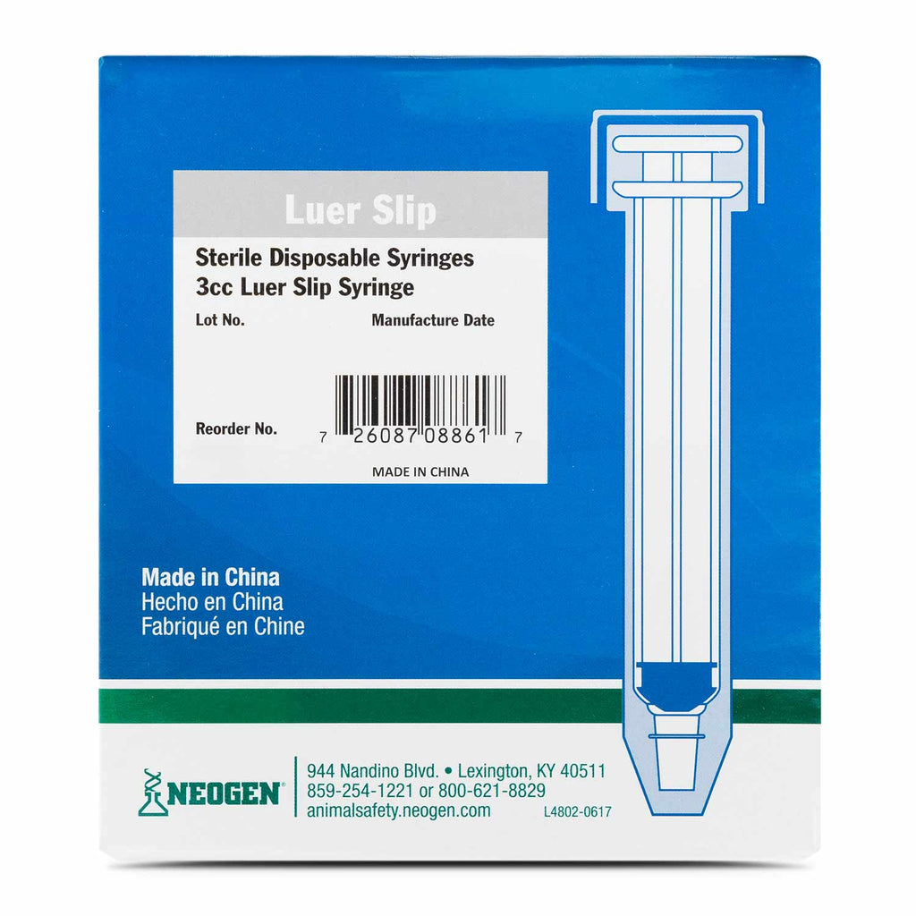 Ideal Luer Slip Disposable Veterinary Syringes with Clear Graduations