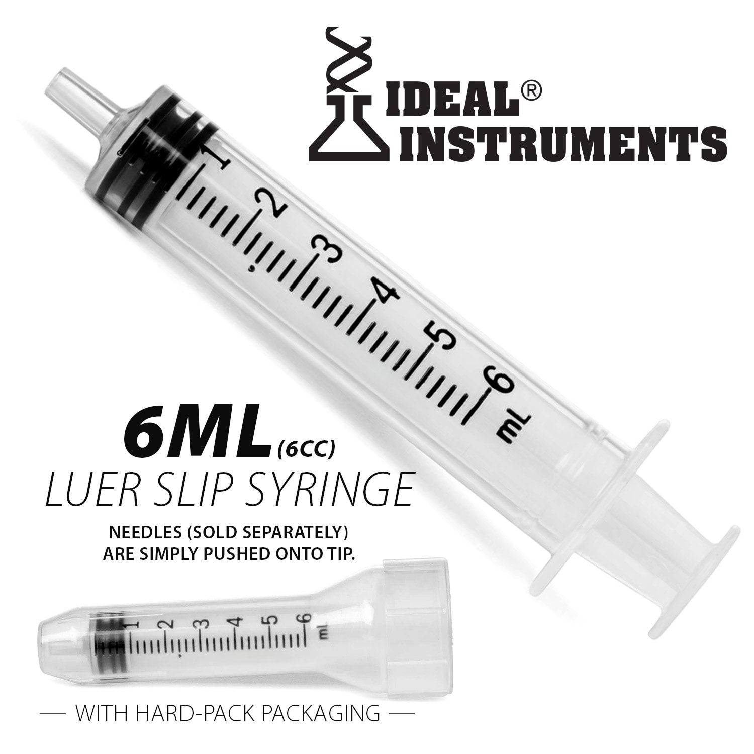 Ideal Luer Slip Disposable Veterinary Syringes with Clear Graduations
