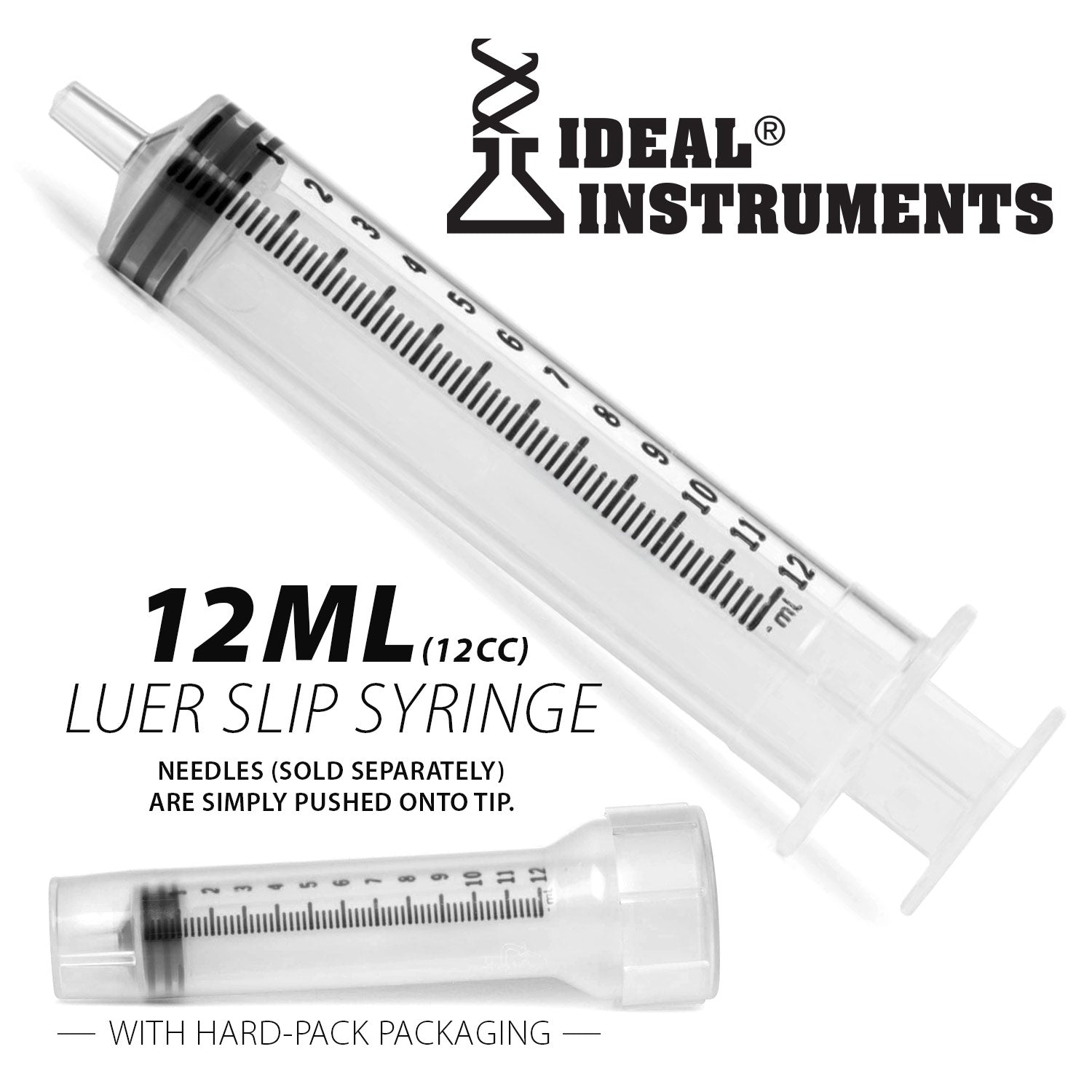 Ideal Luer Slip Disposable Veterinary Syringes with Clear Graduations