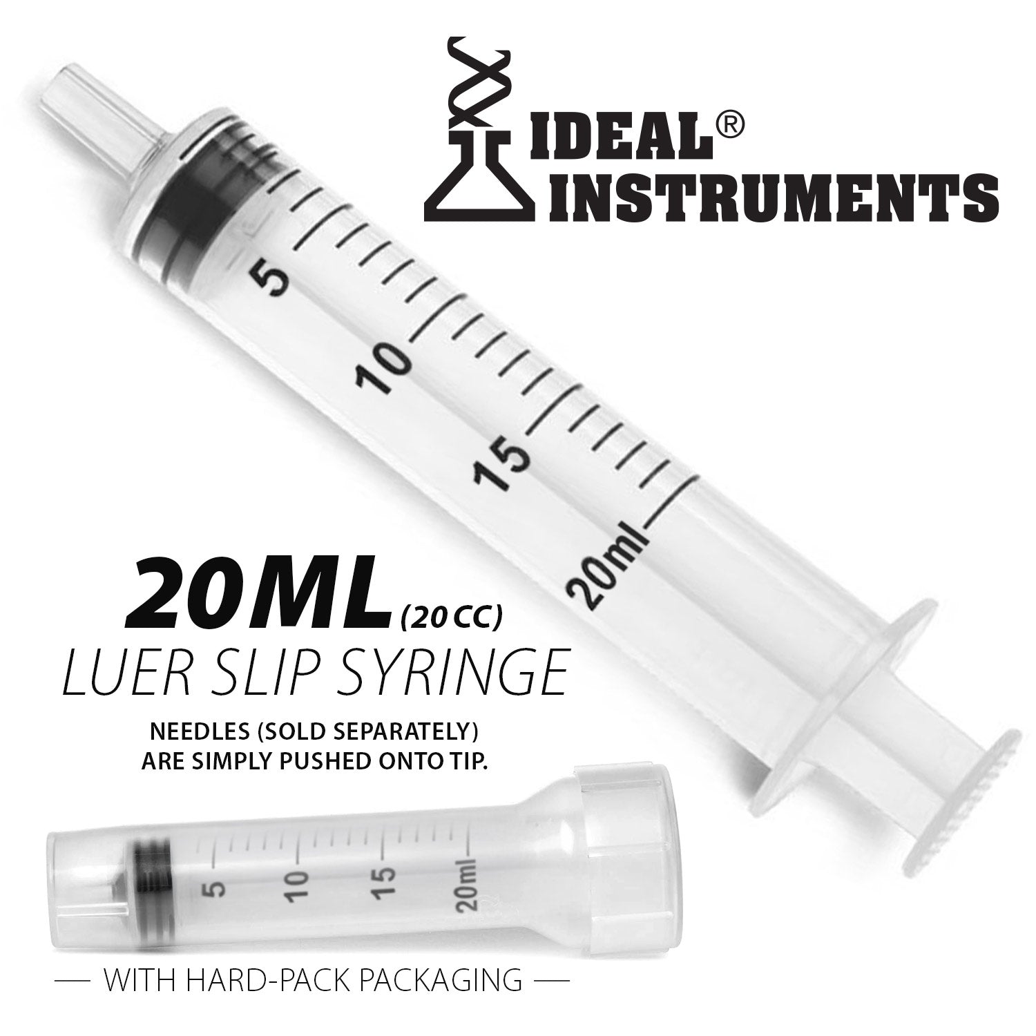 Ideal Luer Slip Disposable Veterinary Syringes with Clear Graduations