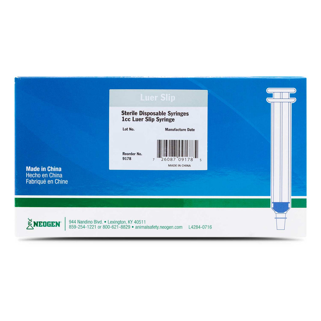 Ideal Luer Slip Disposable Veterinary Syringes with Clear Graduations