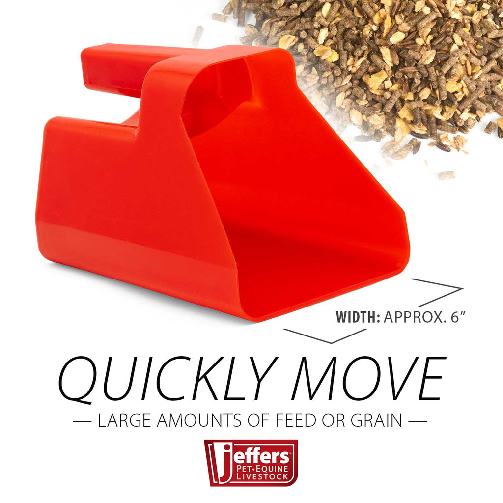 Jeffers 3 Quart Super Scoop Durable Plastic Feed Grain Shovel