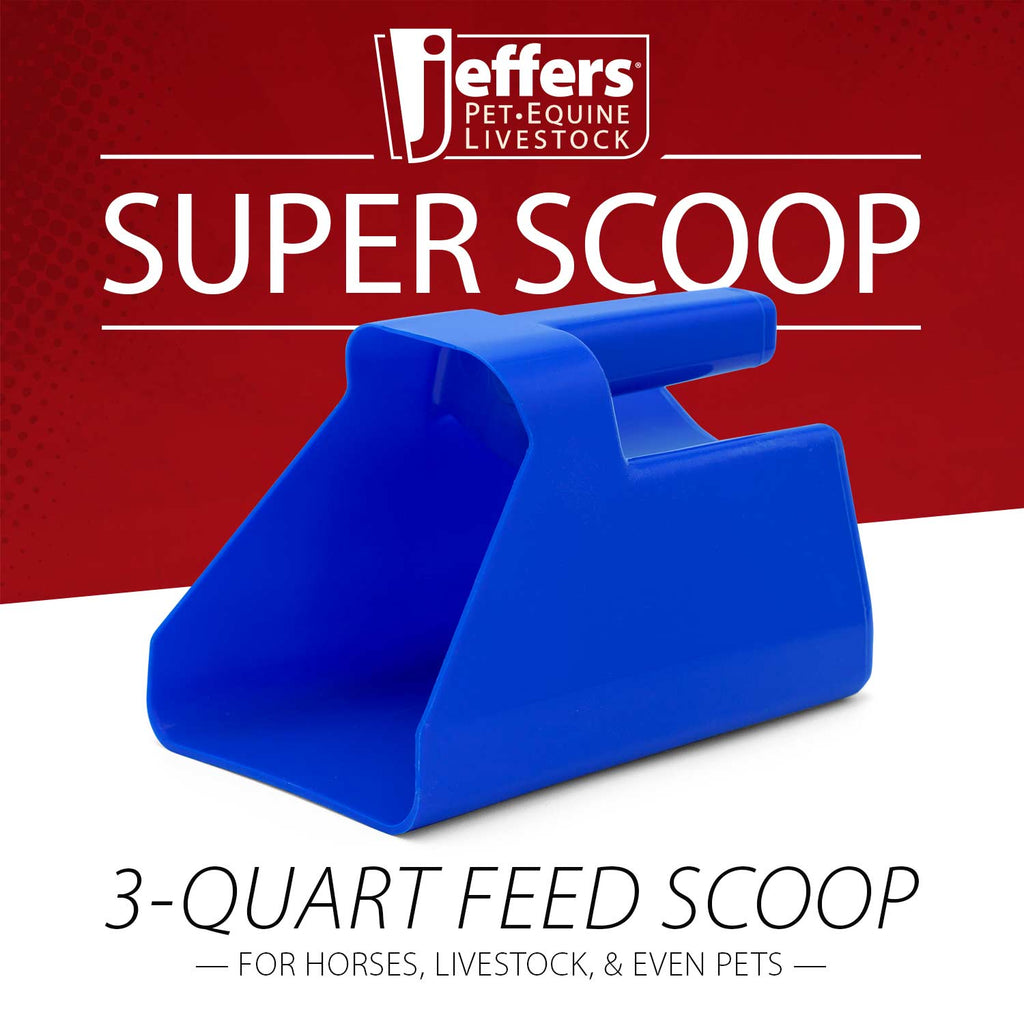 Jeffers 3 Quart Super Scoop Durable Plastic Feed Grain Shovel