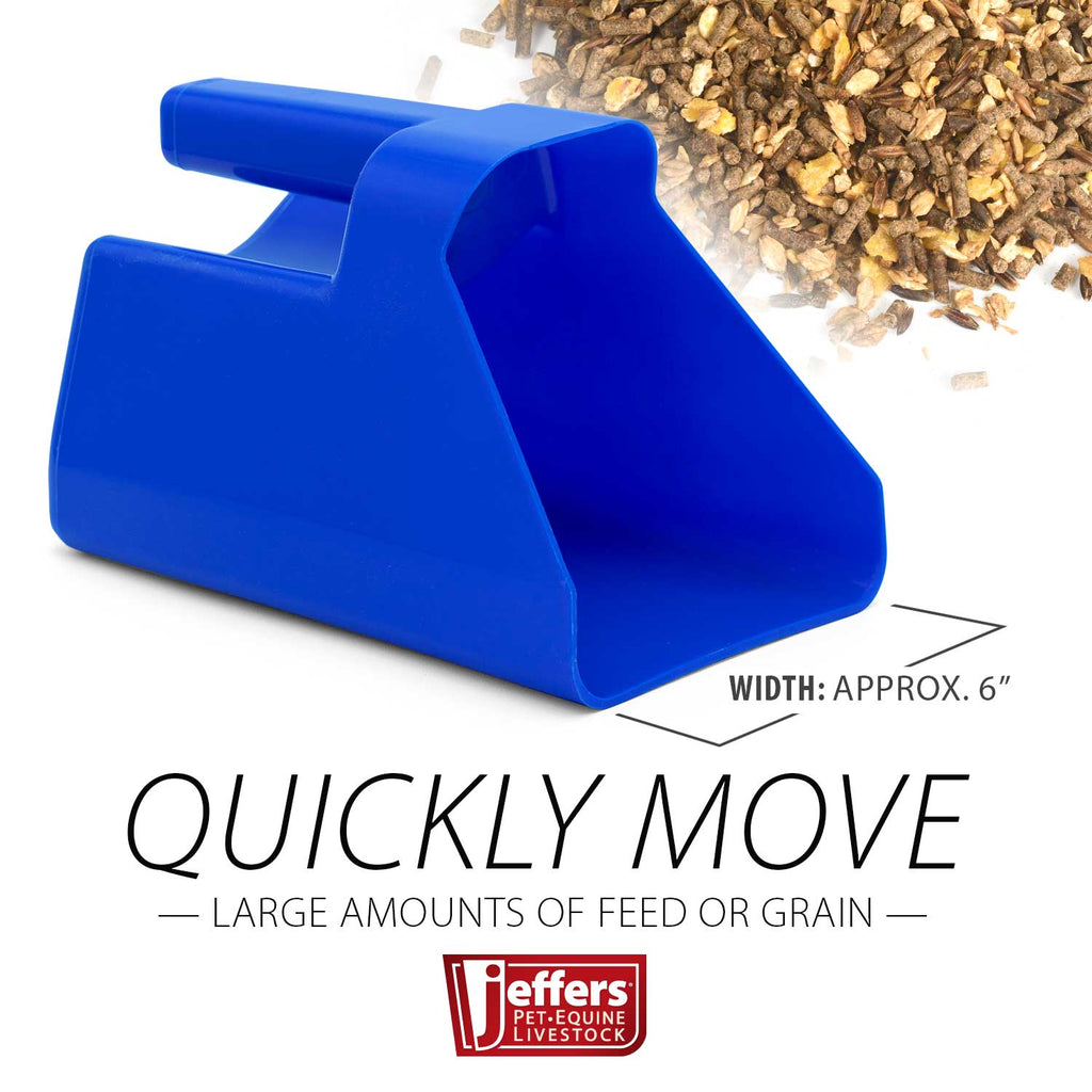 Jeffers 3 Quart Super Scoop Durable Plastic Feed Grain Shovel
