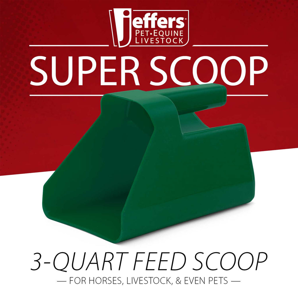 Jeffers 3 Quart Super Scoop Durable Plastic Feed Grain Shovel