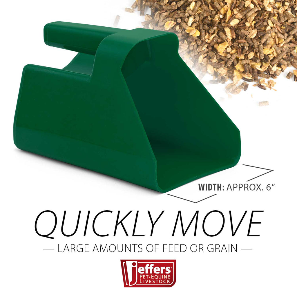 Jeffers 3 Quart Super Scoop Durable Plastic Feed Grain Shovel