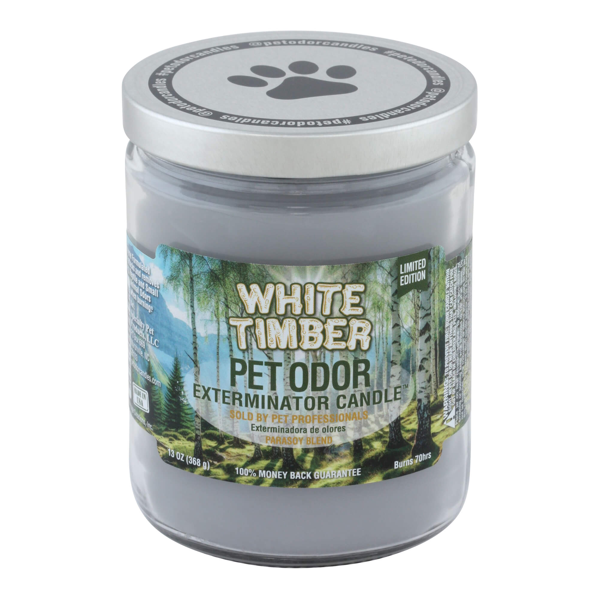 Pet Odor Exterminator 13oz Enzyme-Based Jar Candle Scented Deodorizer