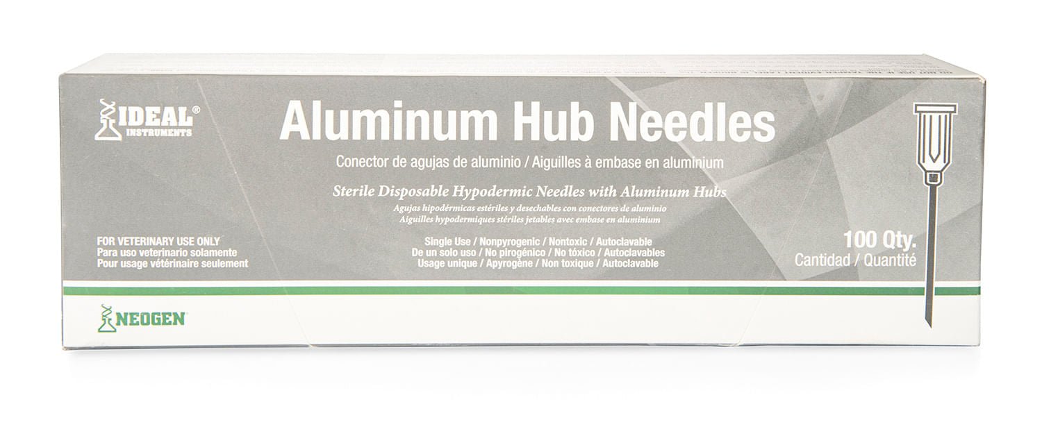Jeffers Ultra Sharp Aluminum Hub Veterinary Needles Box of 100
