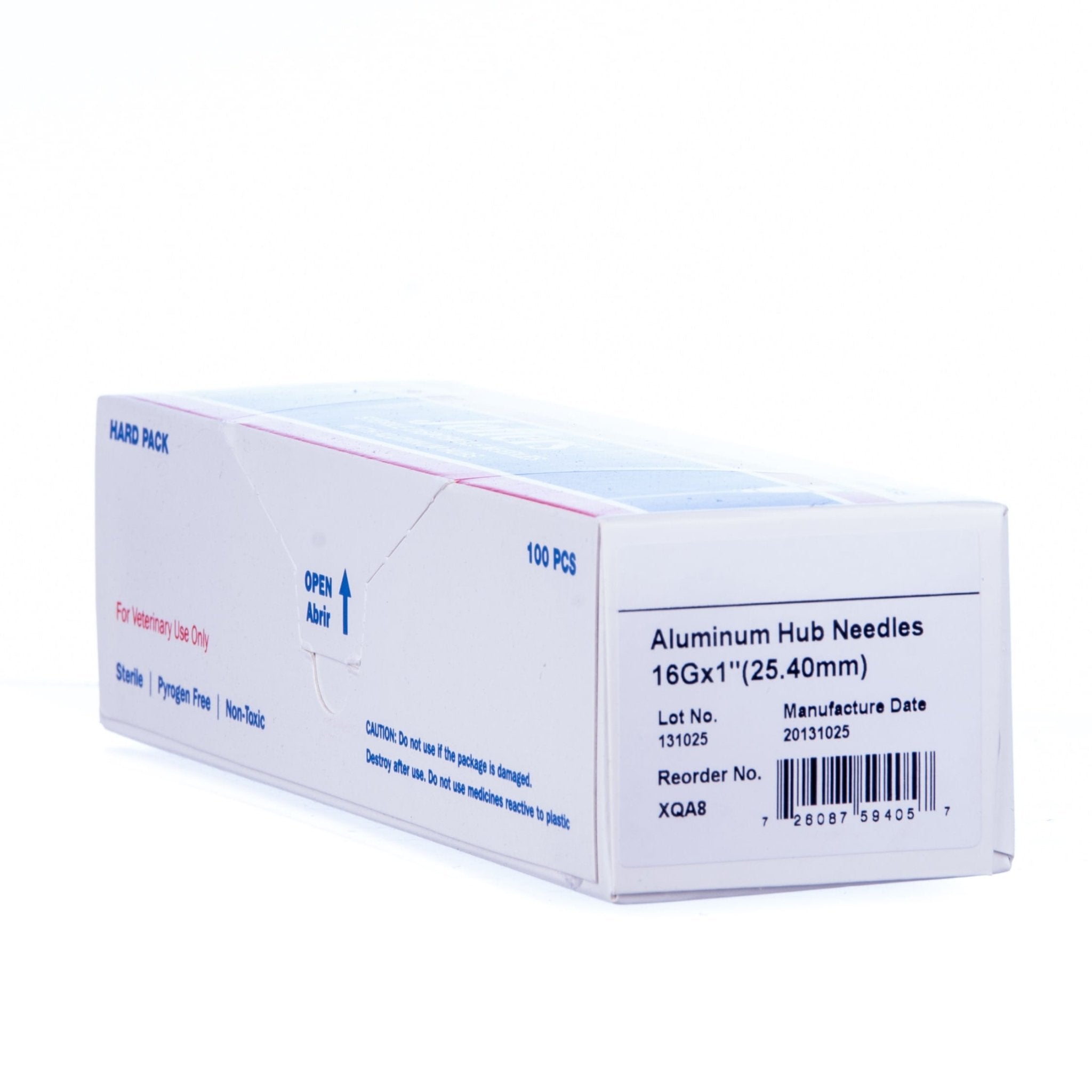 Jeffers Ultra Sharp Aluminum Hub Veterinary Needles Box of 100