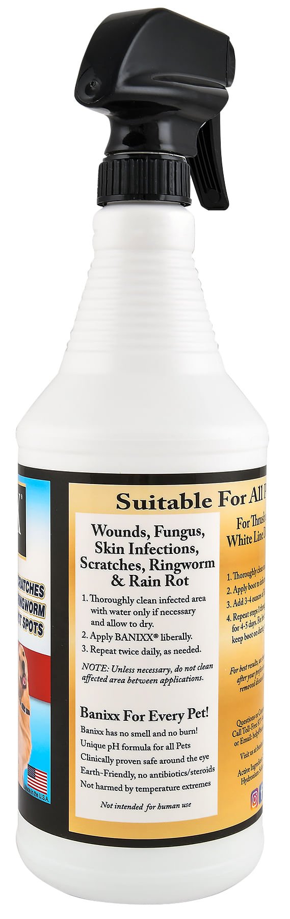 Banixx Antibacterial and Antifungal Wound Spray for Horses and Pets