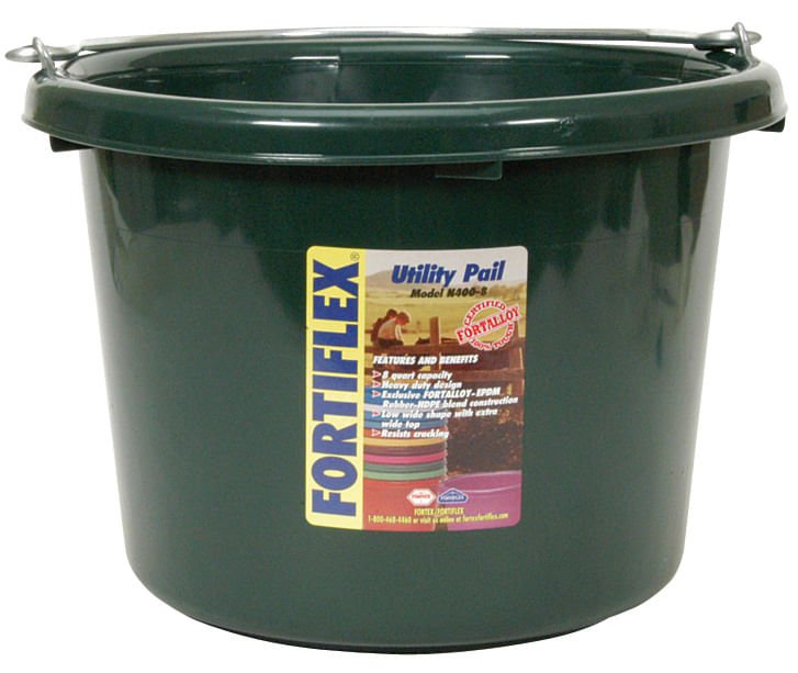 Fortiflex Heavy Duty 8 Quart UV Protected Multi Purpose Pail