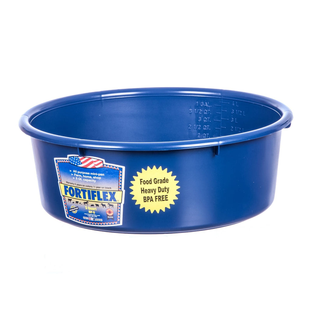 Fortiflex 5 Quart Durable Recycled Plastic Mini Feed Pan