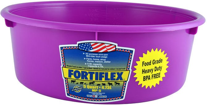 Fortiflex 5 Quart Durable Recycled Plastic Mini Feed Pan