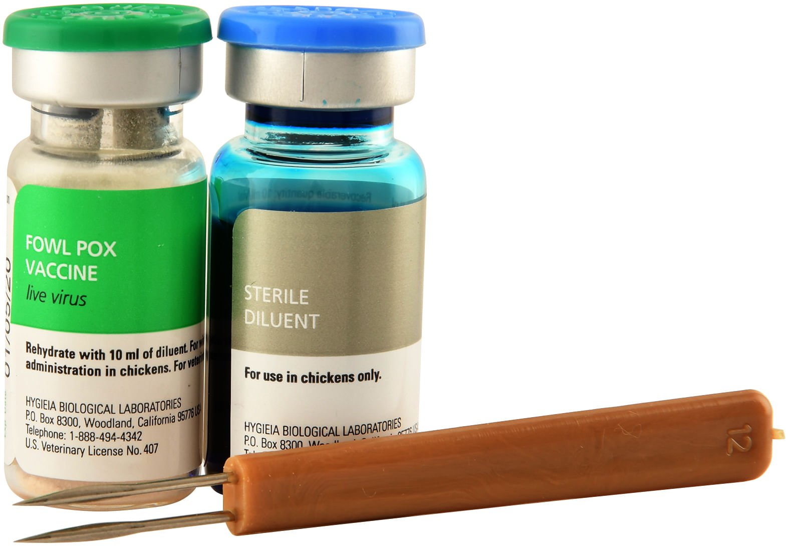 Hygieia Fowl Pox Live Virus Vaccine for Chickens 1000 Doses