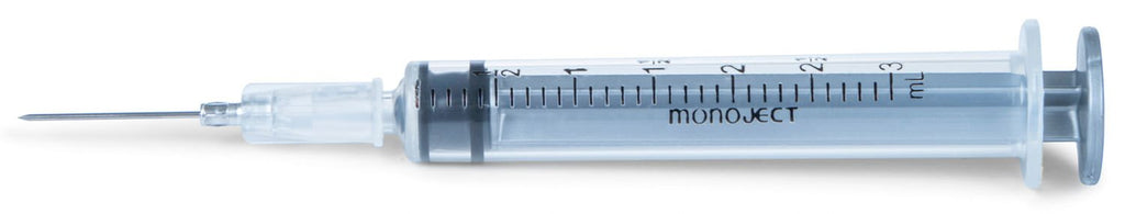 Ideal 3mL Luer Slip Syringe and Needle Combo 100 Pack