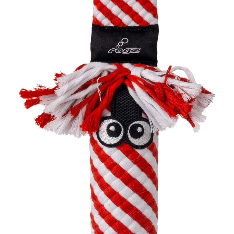 KONG Holiday Scrubz Candy Cane Festive Interactive Dog Tug Toy