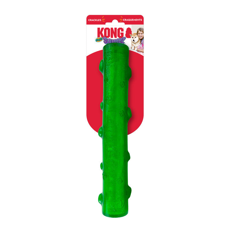 KONG Holiday Squeezz Festive Squeaky Fetch and Chew Dog Toy
