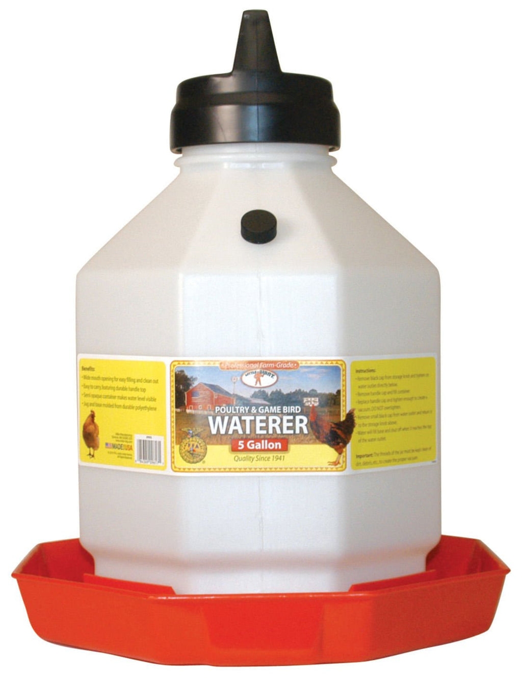 Little Giant Automatic Poultry Waterer for Chickens and Game Birds