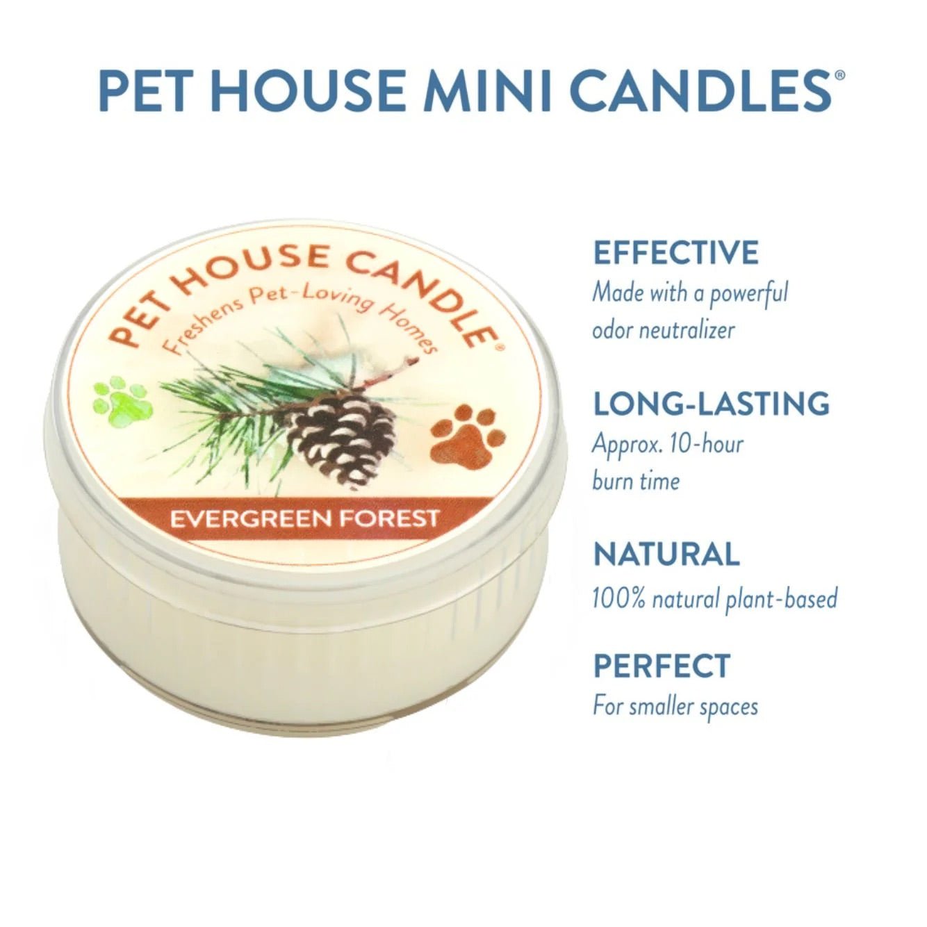 Pet House Mini Soy Wax Candle Pet Odor Eliminating Jar