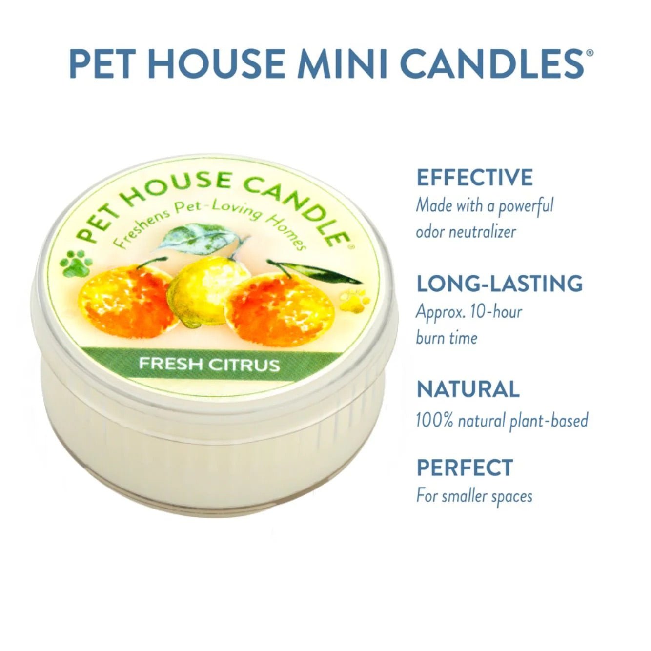 Pet House Mini Soy Wax Candle Pet Odor Eliminating Jar