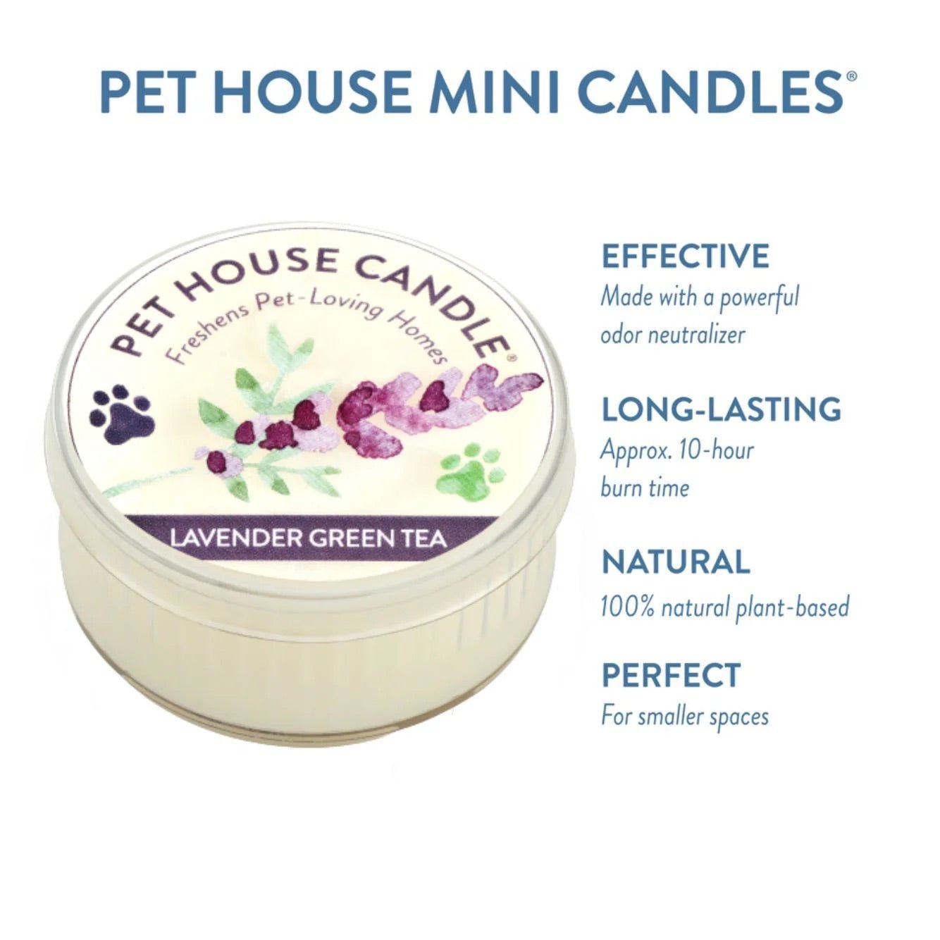Pet House Mini Soy Wax Candle Pet Odor Eliminating Jar