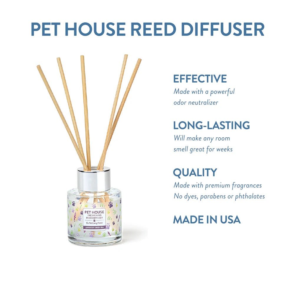 Pet House Non-Toxic Pet Odor Neutralizing Reed Diffuser 3oz