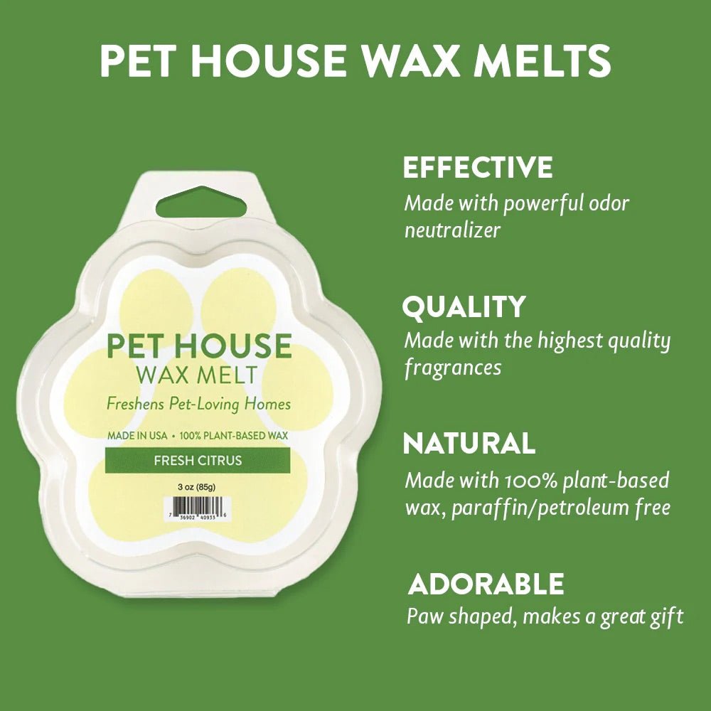 Pet House Natural Soy Wax Melts Odor Eliminating Paw Shaped