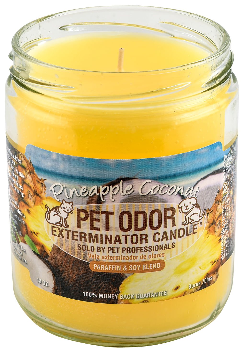 Pet Odor Exterminator 13oz Enzyme-Based Jar Candle Scented Deodorizer