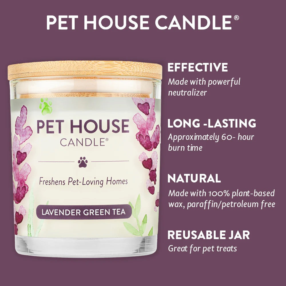 Pet House 9oz Natural Soy Wax Candle Pet Odor Eliminator
