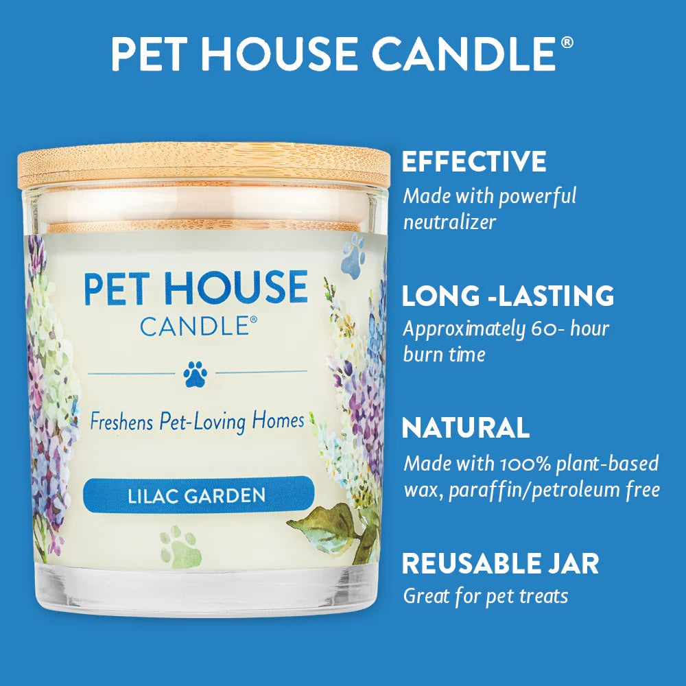 Pet House 9oz Natural Soy Wax Candle Pet Odor Eliminator