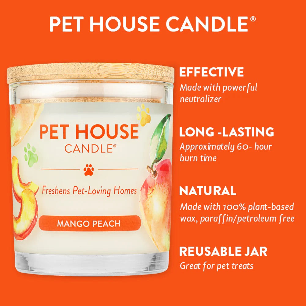 Pet House 9oz Natural Soy Wax Candle Pet Odor Eliminator