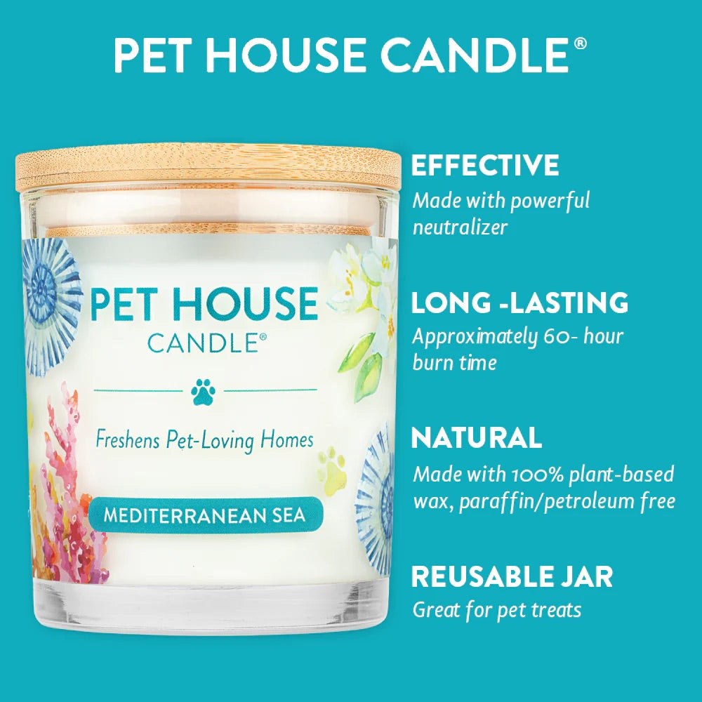 Pet House 9oz Natural Soy Wax Candle Pet Odor Eliminator
