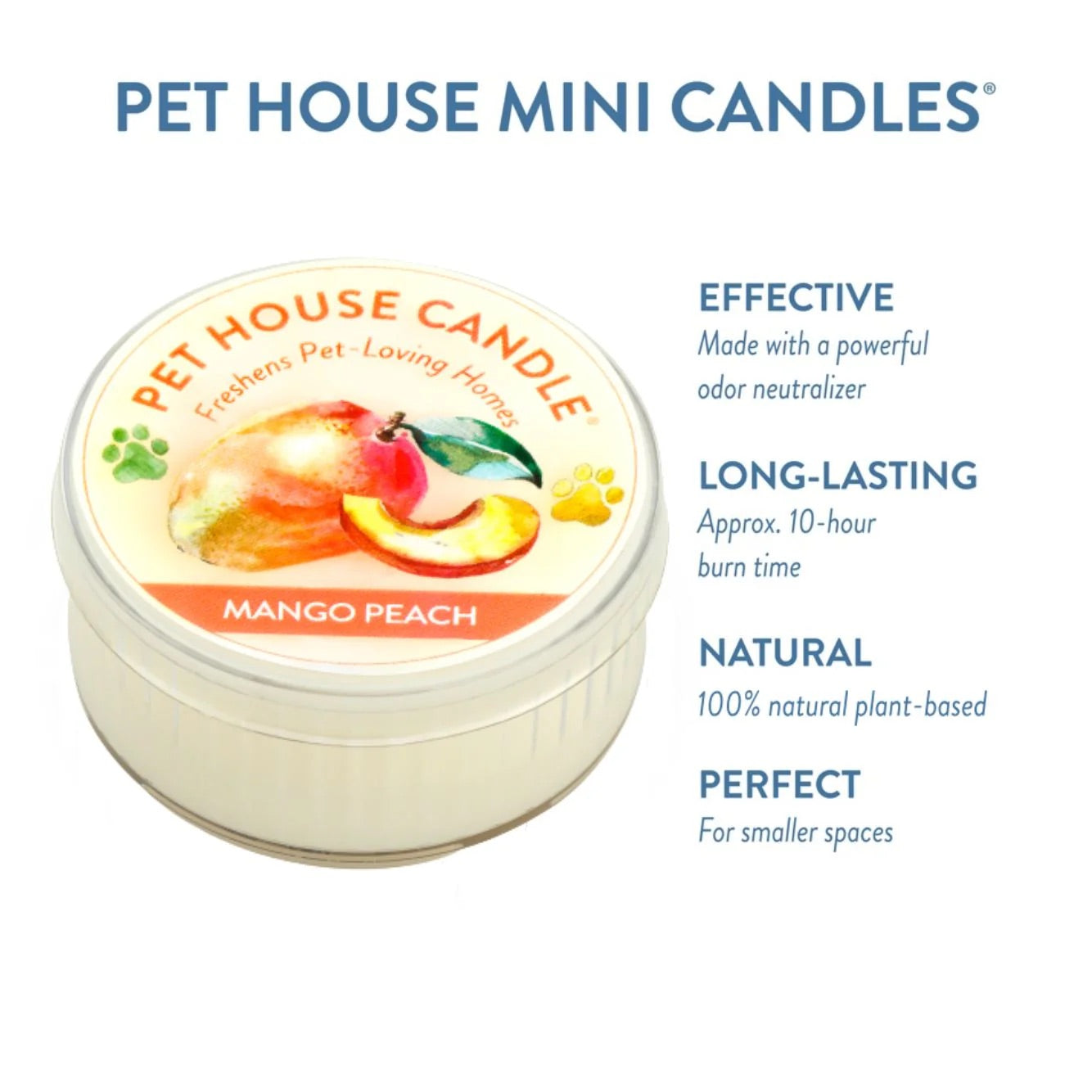 Pet House Mini Soy Wax Candle Pet Odor Eliminating Jar