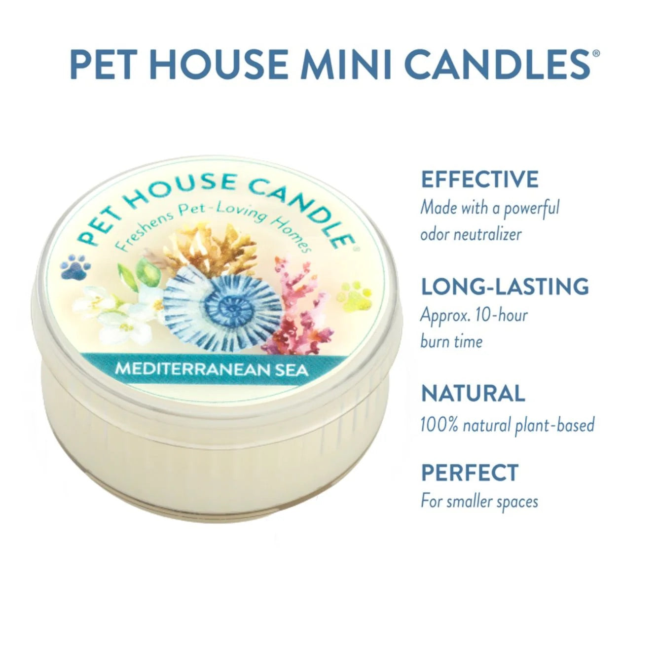 Pet House Mini Soy Wax Candle Pet Odor Eliminating Jar