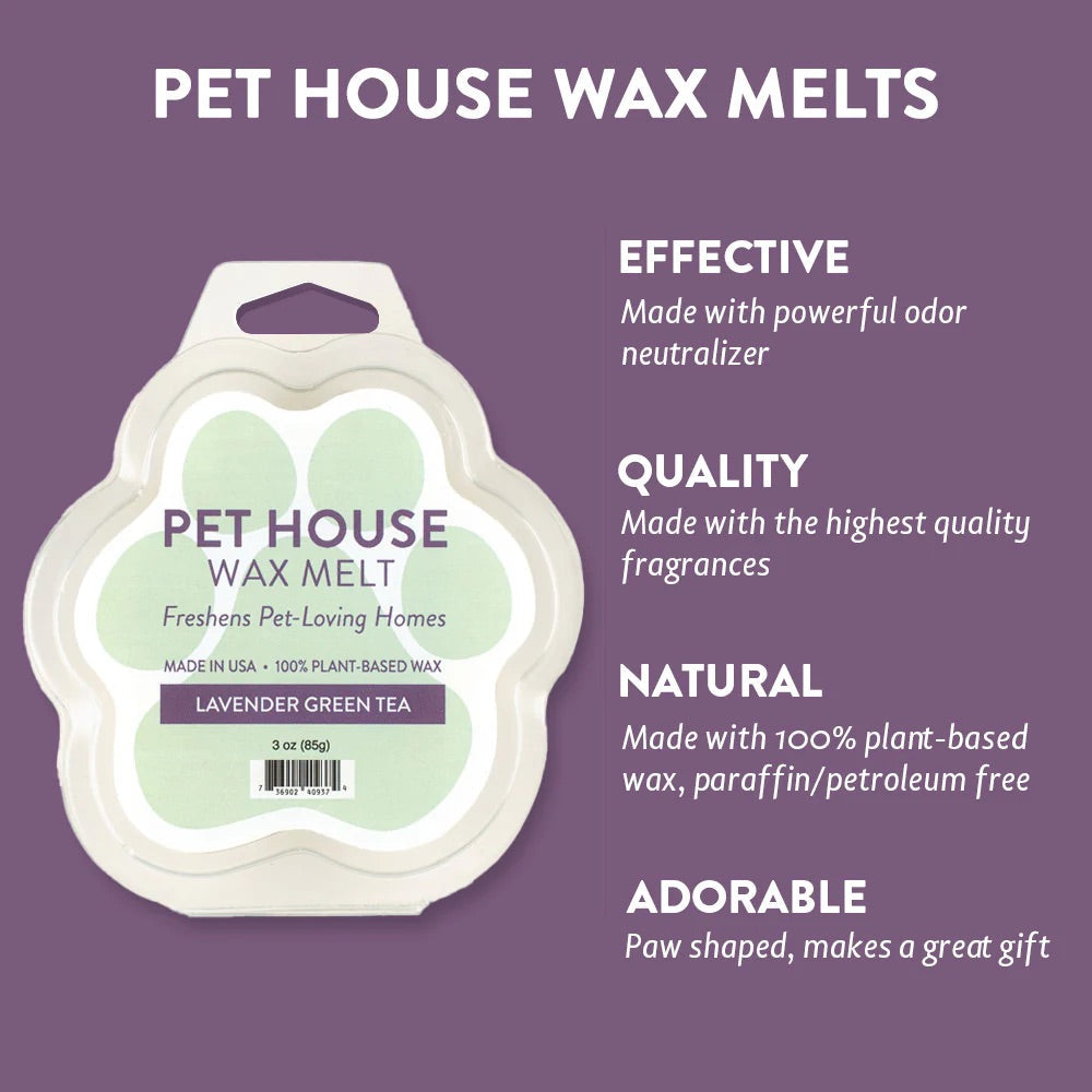 Pet House Natural Soy Wax Melts Odor Eliminating Paw Shaped