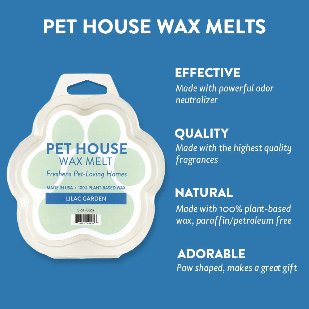Pet House Natural Soy Wax Melts Odor Eliminating Paw Shaped