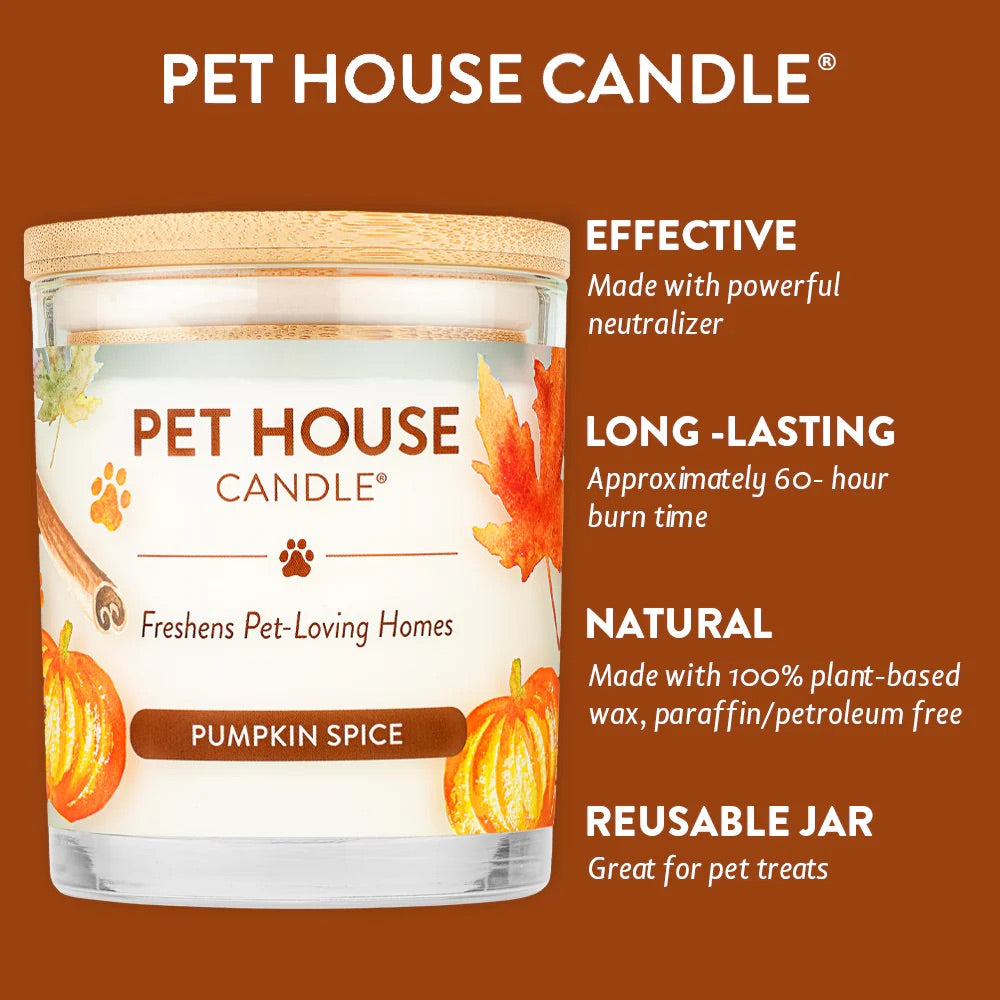 Pet House 9oz Natural Soy Wax Candle Pet Odor Eliminator