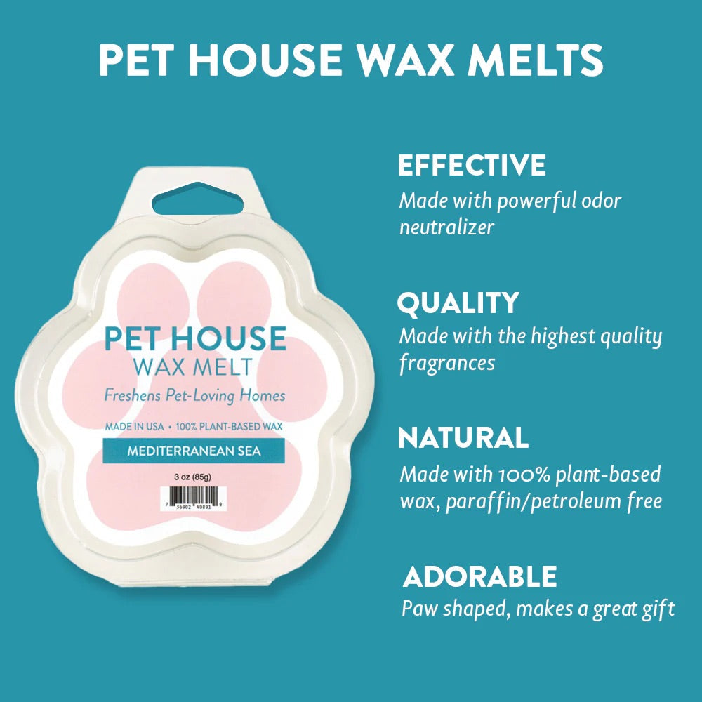 Pet House Natural Soy Wax Melts Odor Eliminating Paw Shaped