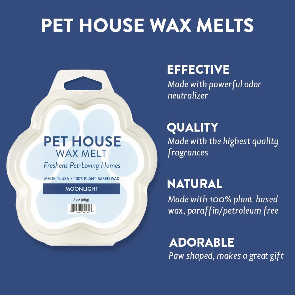Pet House Natural Soy Wax Melts Odor Eliminating Paw Shaped