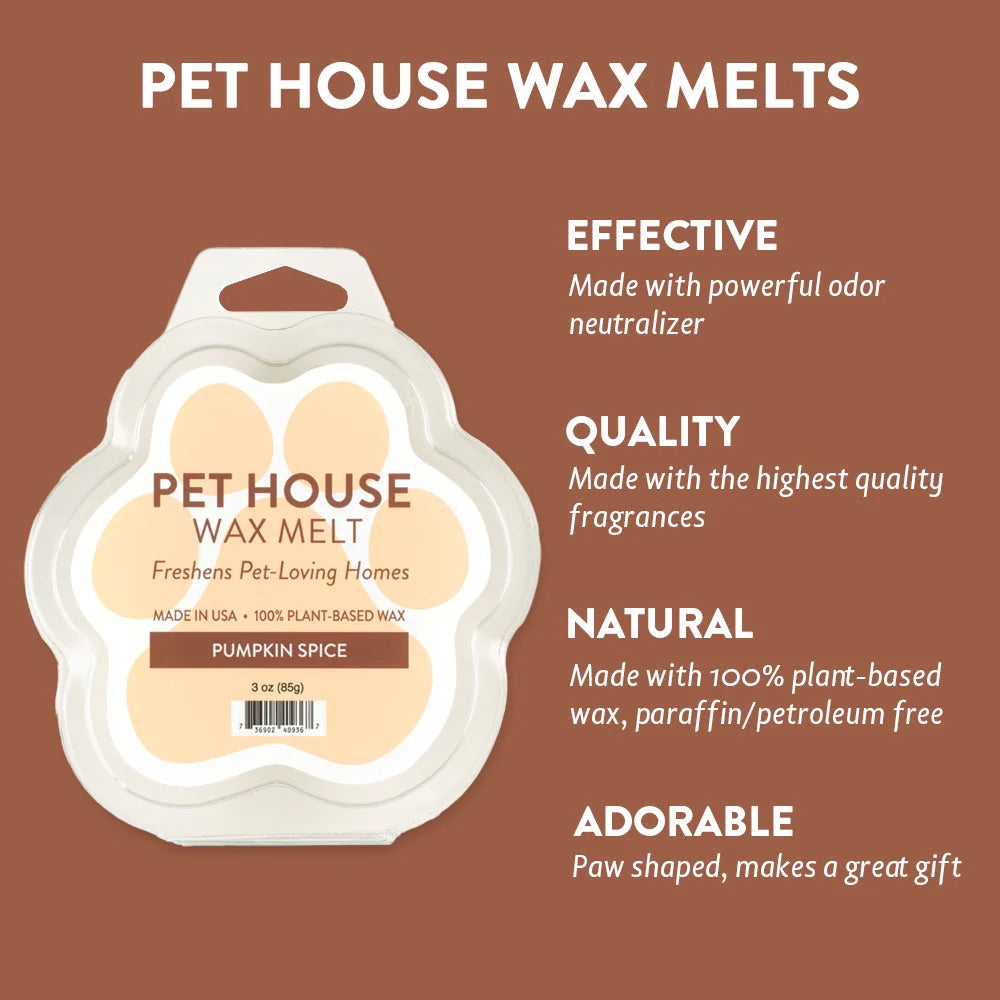 Pet House Natural Soy Wax Melts Odor Eliminating Paw Shaped