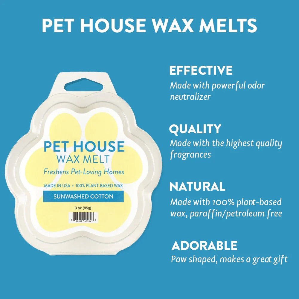 Pet House Natural Soy Wax Melts Odor Eliminating Paw Shaped