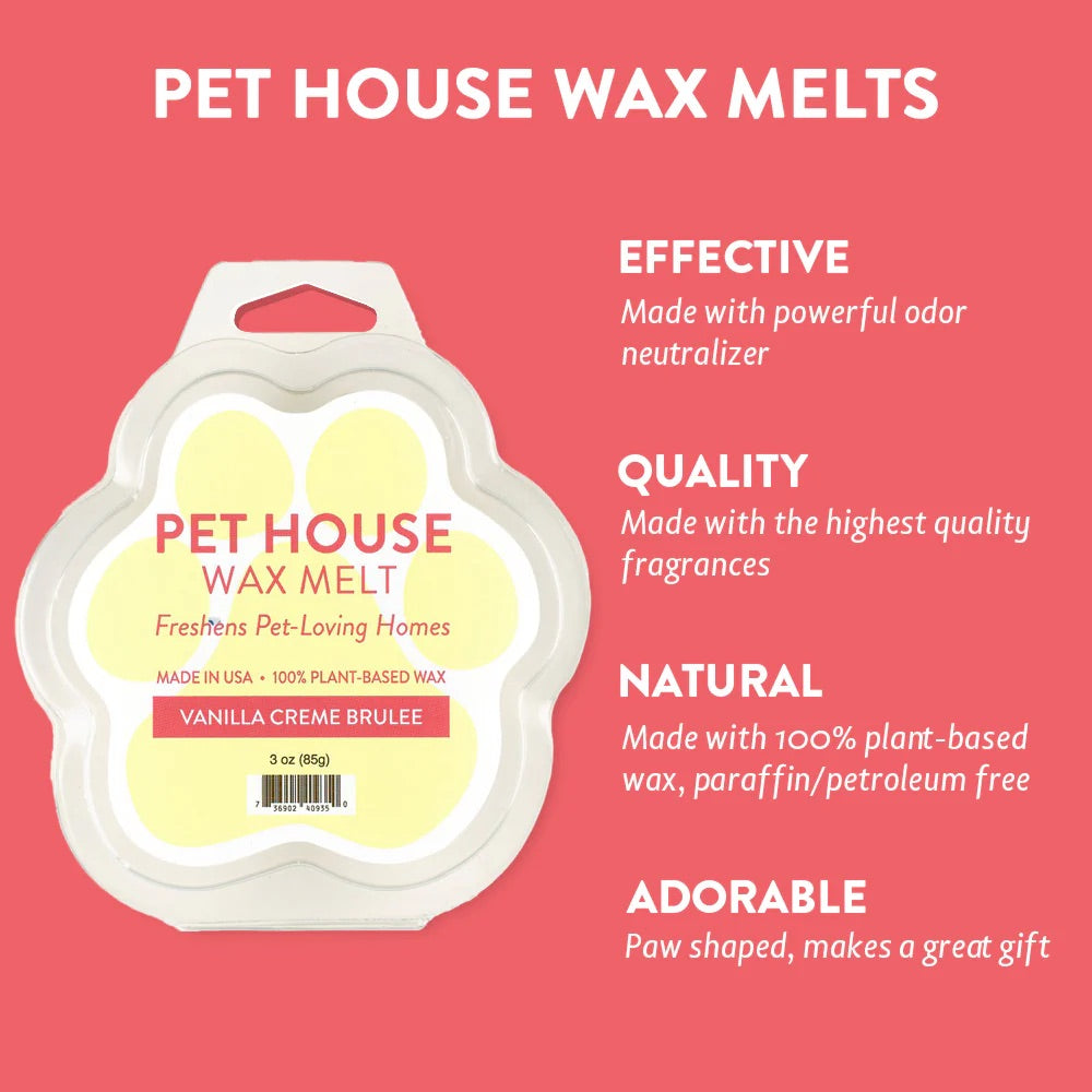 Pet House Natural Soy Wax Melts Odor Eliminating Paw Shaped