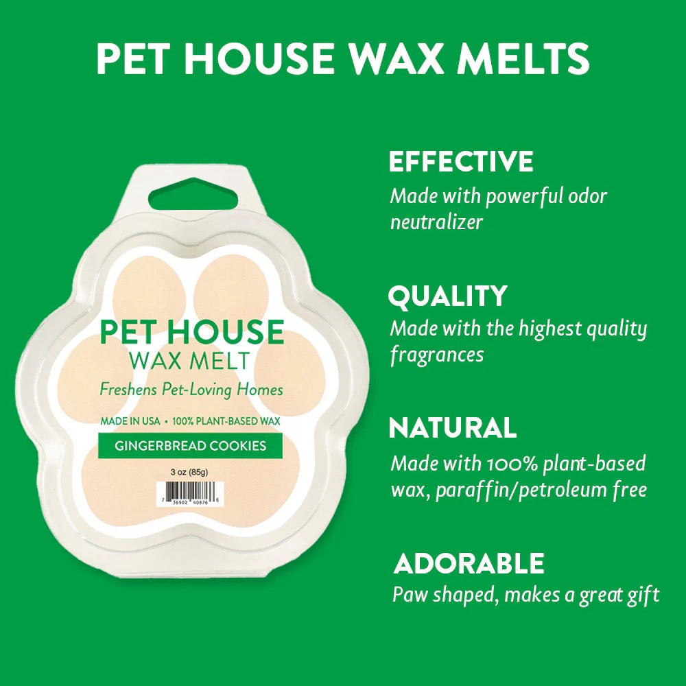 Pet House Natural Soy Wax Melts Odor Eliminating Paw Shaped