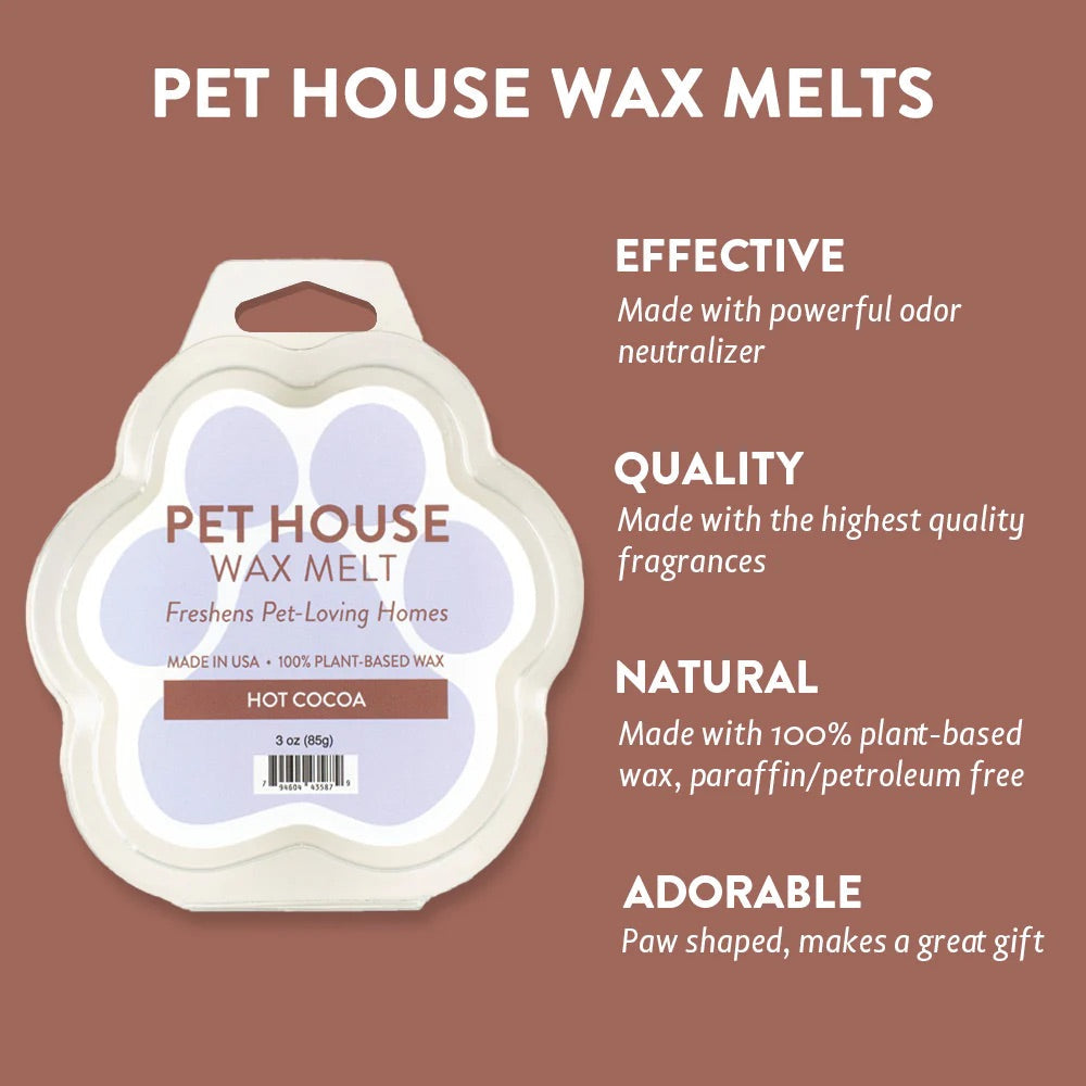 Pet House Natural Soy Wax Melts Odor Eliminating Paw Shaped