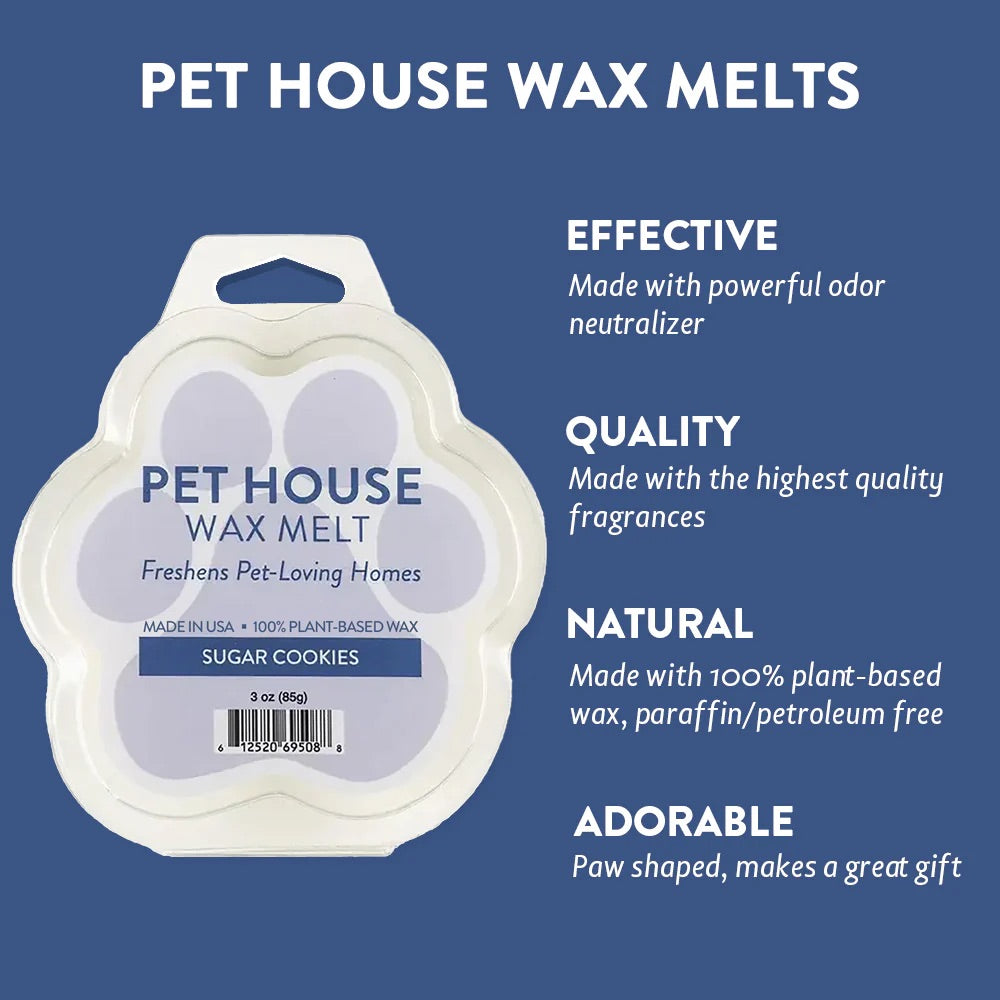 Pet House Natural Soy Wax Melts Odor Eliminating Paw Shaped