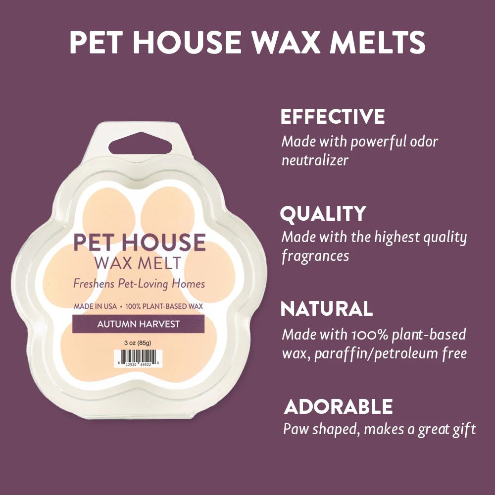 Pet House Natural Soy Wax Melts Odor Eliminating Paw Shaped