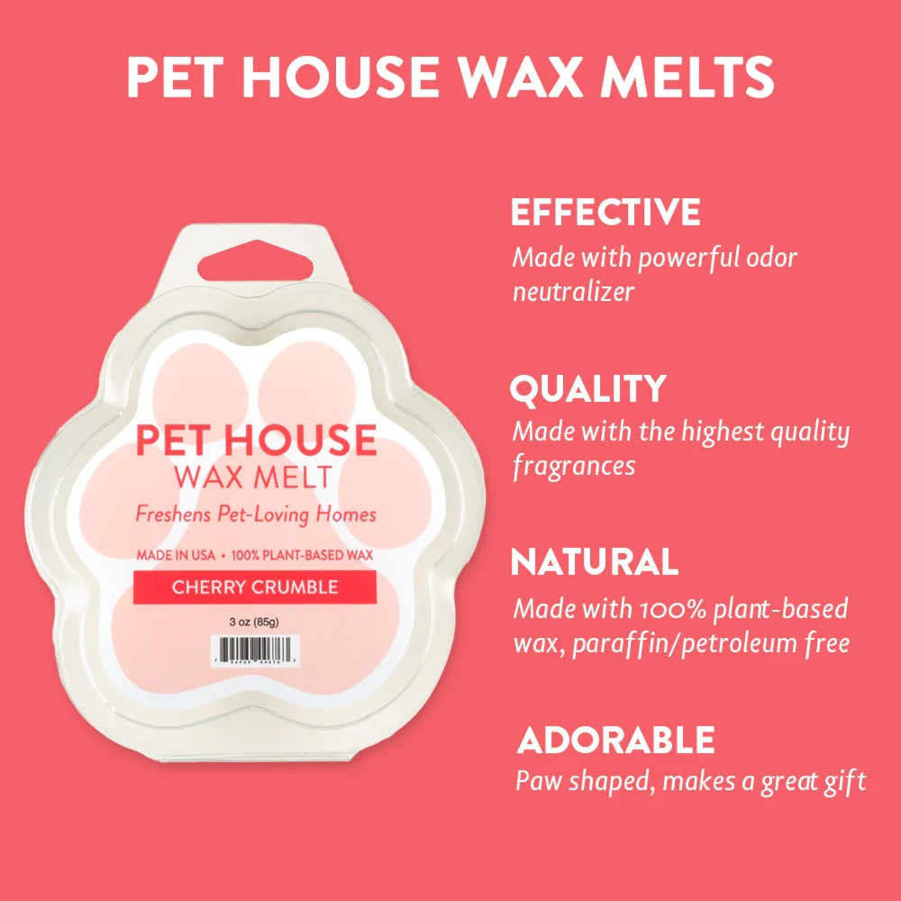 Pet House Natural Soy Wax Melts Odor Eliminating Paw Shaped