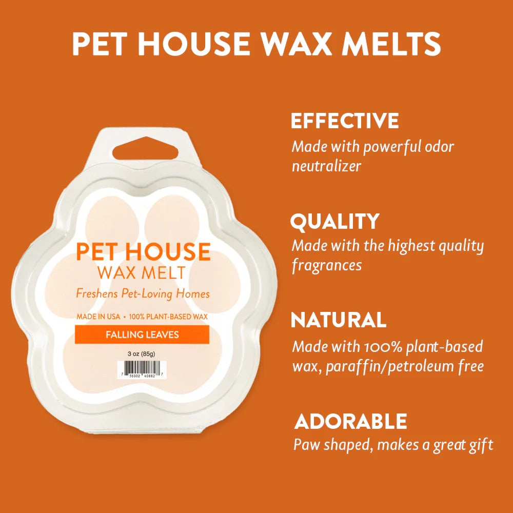 Pet House Natural Soy Wax Melts Odor Eliminating Paw Shaped